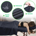 ZUN 3 Piece Massage Table Sheets Set 4 Sets Microfiber Massage Bed Cover Soft Waterproof and Oil Proof 07618745