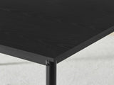 Casual Wood and Metal Rectangular Table, Black finish for Indoor 62463709