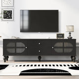 ZUN U-Can 68.9'' Modern TV Stand for TVs up to 75 Inches, Entertainment Center Media Console with Fluted N724P198475B