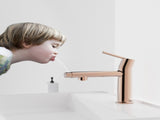Rose Gold Single Handle Bathroom Faucet for 1 or 3 Holes ,Fountain and Flow Mode Two-in-one 54826662
