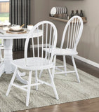 ZUN White Finish Side Chairs Set of 2, Farmhouse Style Wooden Furniture Casual Dining Kitchen B011P239557