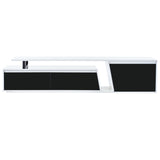 U-Can Modern, Minimalist Rectangle Extendable TV Stand, TV Cabinet with 2 Drawers and 1 Cabinet for WF311369AAK