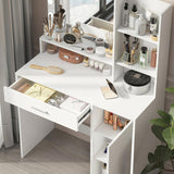 Vanity Desk with Mirror & Light, Large Drawer Three Level Storage Dresser, 3 Lighting Modes 97537038