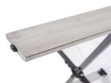 Outdoor Dinning Table with an Umbrella Hole for Patio, Backyard, Garden, Antique Gray WF321703AAE
