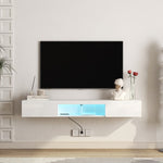 ZUN Floating TV Stand Wall Mounted with 16 Color LEDs,63" Modern TV Stand,Floating TV Cabinet W132166344