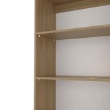 Dam Bookcase with Open Storage and 5 Shelves, Natural Oak and White B128P314793