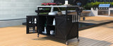 K&K Outdoor Kitchen Island, Rolling Bar Cart & Storage Cabinet, Farmhouse Solid Wood Outdoor Grill N707P235043B