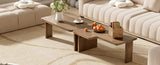 U-Can Modern Minimalist Coffee Table Set, Rectangle Coffee Table with Splicing Design, N724P232174D