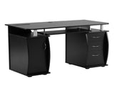 1 Cabinet Door 3 Drawers 2 Power Outlets Computer Desk P2 Particleboard Office Desk with 2 USB Ports 69233677