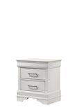 Modern Style 2-Drawer Nightstand made with Wood in White 733569236305