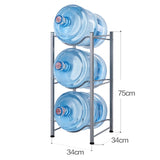 3-Tier Water Rack Stainless Steel Heavy Duty Water Cooler Jug Rack 50233494