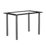 ZUN 110cm Dining Table Tempered Glass Dining Table 66402651