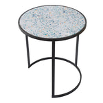 ZUN Set of 2 Round End Table, Stacking Side Tables with Sturdy Metal Frame for Small Space,Living Room, W2078127540