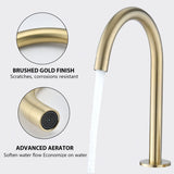 Two Handles Widespread 8 Inch Bathroom Faucet, Brushed Golden W122458163