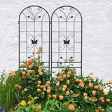 2 Pack Metal Garden Trellis 86.7" x 19.7" Rustproof Trellis for Climbing Plants Outdoor Flower W1586P151257