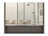 Medicine Cabinet, One Open Shelf, Three Interior Shelves, Light Gray B097133185