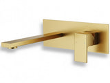 Wall Mount Faucet for Bathroom Sink or Bathtub, Single Handle 2 Holes Brass Rough-in Valve Included, 12158817