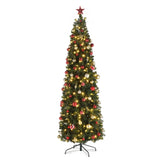 7.5ft Pencil Shape Automatic Tree Structure PVC Material 1090 Round Heads 350 Lights Warm Color With 58420987