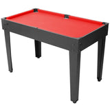 5-in-1 Multi-Game Table - Billiards, Push Hockey, Foosball, Ping Pong, and Basketball black/red 77723643