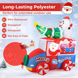 6ft Inflatable Santa Car - 5 LED Lights, IP44 Waterproof, Quick Self-Inflation, Festive Decor 35069235