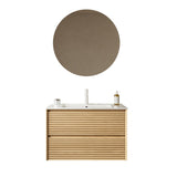 BRON 30" Bathroom Vanity Sink, Modern Wall-Mounted Floating Plywood Bathroom Storage Cabinet W2615P264554