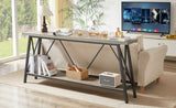 ZUN 70.9 Inch Extra Long Sofa Table, Console Behind Sofa, Entryway Table with 2 Tier Storage Shelves for W1668P237299