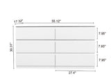 6 Drawer Double Dresser for Bedroom Living Room Hallway,white 29398400