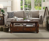 Walnut 4-Drawer Coffee Table with 1 Shelf B062P209056