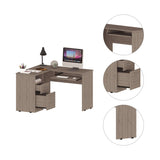Raleigh L-Shaped Desk, Two Drawers, One Shelf, CPU Storage B128P148967