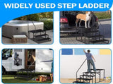 RV Stairs 5 Step Ladder, RV Steps Anti-Slip, Hot Tub Steps with Handrail, 660 lbs RV Ladder for 5th 54932106