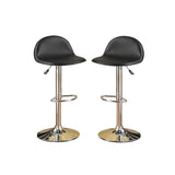 Adjustable Black PU Bar Stools, Chrome SR011552
