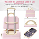 Hardshell Luggage Sets 4 Pieces 20"24"28" Luggages and Cosmetic Case Spinner Suitcase with TSA N732P170218U