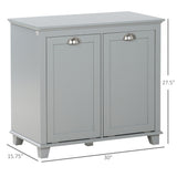 Tilt-Out Laundry Sorter Cabinet, Bathroom Storage Organizer Grey-AS Prohibited by 18628659