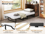 Murphy Bed 86.5" x 34" x 41.5" with 4 Rolling Lockable Wheels, Foldable Wall Bed Cabinet with 4 Inch 36328157