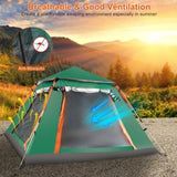 4-5 Person Pop-Up Camping Tent, Instant Setup Family Tent with 2 Mosquito Nets Windows, Portable for 22640167