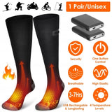 Electric Heated Socks for Men Women Battery Powered Heated Socks Rechargeable Feet Warmer with 4 06789524