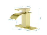 Waterfall Spout Single Handle Bathroom Sink Faucet 04317377