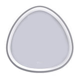 ZUN 32 x 32 in. Gunmetal Grey Framed Dimmable Anti-Fog LED Bathroom Vanity Mirror 39129063