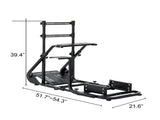 Enhanced and stable racing wheel cockpit, compatible with Fanatec, PXN, Thrustmaster, and Logitech W3229P339484