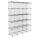 ZUN 20-Cube Organizer Cube Storage Storage Shelves Wire Cube Storage Origami Shelves Metal Grid 30244313