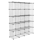 ZUN 20-Cube Organizer Cube Storage Storage Shelves Wire Cube Storage Origami Shelves Metal Grid 30244313