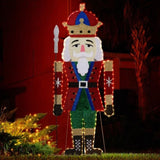 Lighted Nutcracker Christmas Yard Decorations, Pre-lit 2D Nutcracker Soldier with 162 LED Warm White 36891405