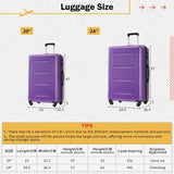 2 Piece Luggage Set with Bags Expanable Spinner Wheels ABS Lightweight Suitcase with TSA Lock N732P198744I