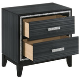 Weathered Black 2-drawer Nightstand B062P181333