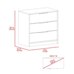 ZUN Kaia 3 Drawers Dresser, Superior Top -Light Gray B20091878