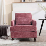 COOLMORE Wood Frame Armchair, Modern Accent Chair Lounge Chair for Living Room,Tufted Club Chair, W395P151906