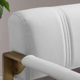 57.9" Width Modern Upholstery Faux Bonded Leather Loveseat Sofa Living Room Accent Love Seats W1117142873