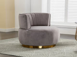 COOLMORE 360 Degree Swivel Cuddle Barrel Accent Sofa Chairs, Round Armchairs with Wide Upholstered, W395102772