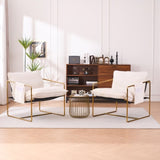 2 Sets 1 Case, Upholstered Hanging Armchair with Arm PocketsMetal frame, gold-plated craftsmanship, 91282753
