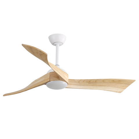 ZUN 52 Inch Minimalist Ceiling Fan Light With 6 Speed Remote Energy-saving DC Motor 52K012WH